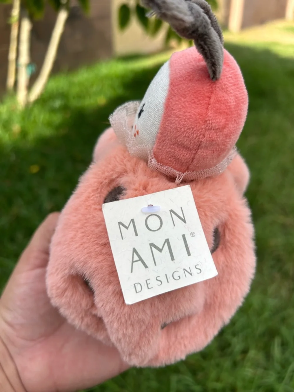 Mon Ami designs Pink Plush Ladybug Soft Cuddly Toy for Kids with chime